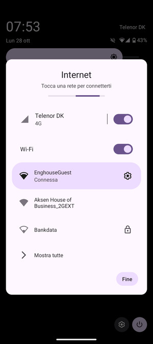 Disattiva Wi-Fi