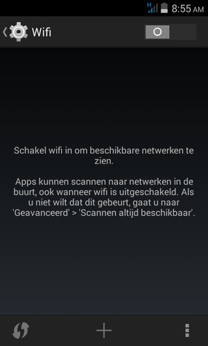 Schakel Wifi in