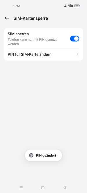 Ihre SIM-PIN wurde geändert