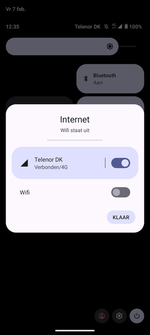 Selecteer KLAAR