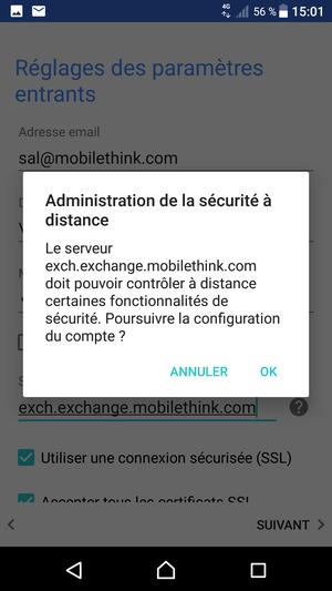 Sélectionnez OK