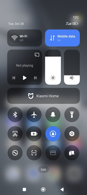 Adjust brightness to the required level