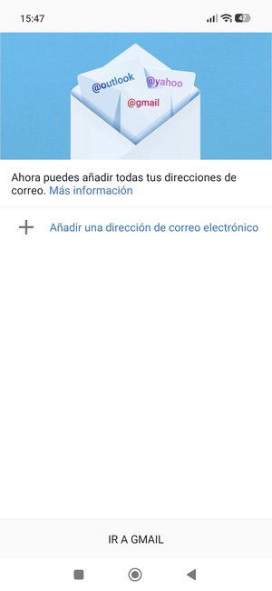 Seleccione Añadir una dirección de correo electrónico