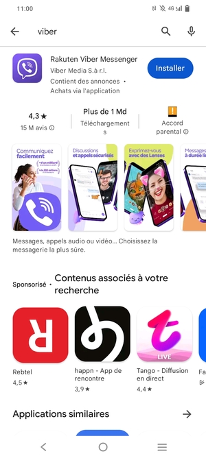 Sélectionnez l'appli