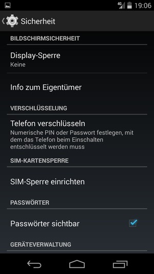 Wählen Sie SIM-Sperre einrichten