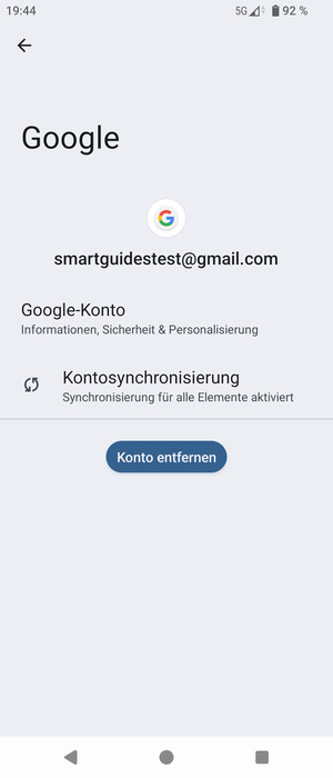 Wählen Sie Kontosynchronisierung