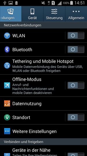 Scrollen  Sie und wählen Sie Weitere Einstellungen