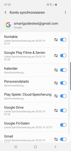 Ihre Daten werden synchronisiert