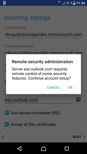 Select OK