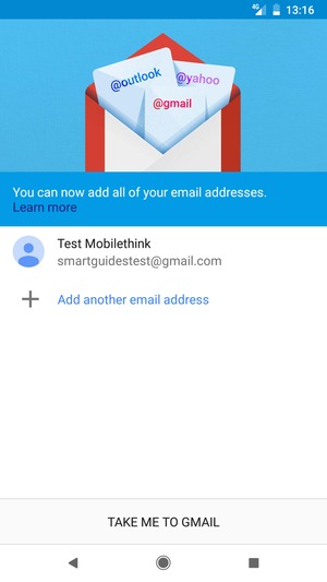 Select TAKE ME TO GMAIL