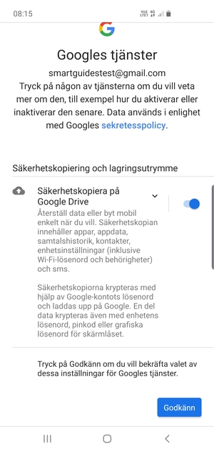 Välj Godkänn