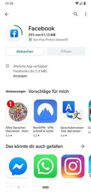 Warten Sie, bis der Installationsprozess  beendet ist