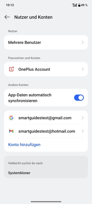 Wählen Sie Ihr Google Konto