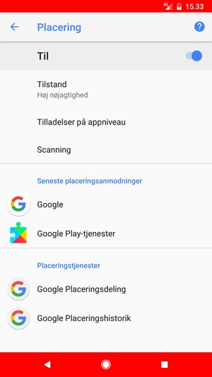 Slå Placering fra
