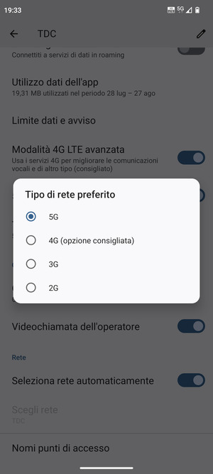 Seleziona la tua opzione preferita