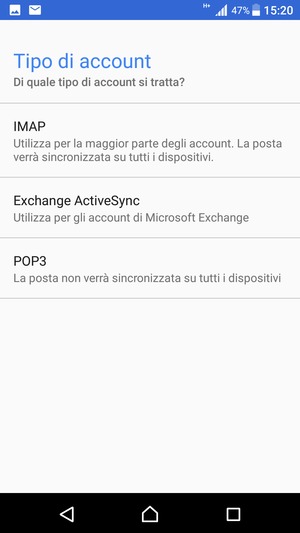 Seleziona Exchange ActiveSync