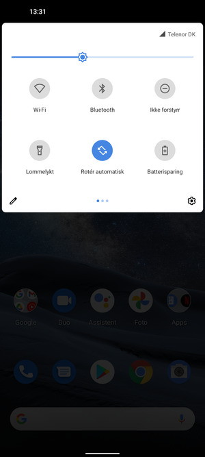 Slå på Batterisparing