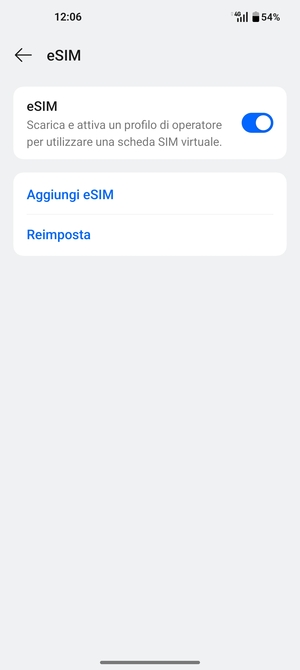 Seleziona Aggiungi eSIM