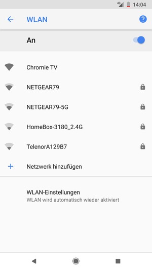 Wählen Sie das Wireless-Netzwerk, zu dem Sie eine Verbindung herstellen möchten