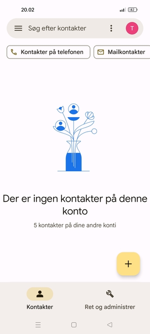 Vælg Ret og administrer