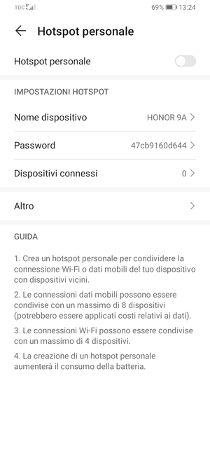 Seleziona Password