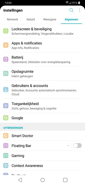 Selecteer Lockscreen & beveiliging