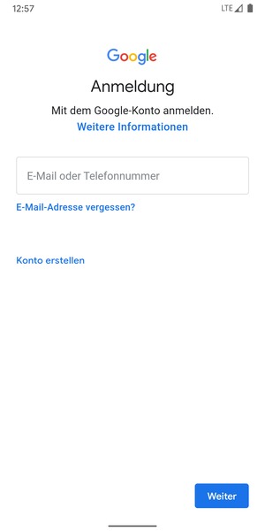 Geben Sie Ihre E-Mail-Adresse ein und wählen Sie Weiter