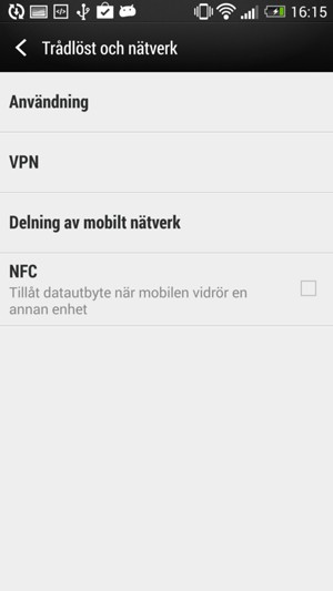 Välj Delning av mobilt nätverk