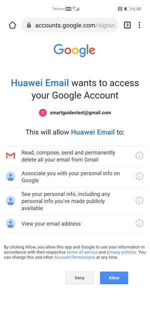 Select Allow