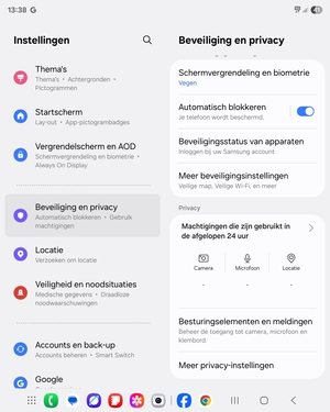 Scroll naar en selecteer Meer beveiligingsinstellingen