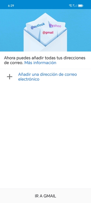 Seleccione Añadir una dirección de correo electrónico