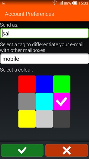 Give your account a name and enter your name. Select OK