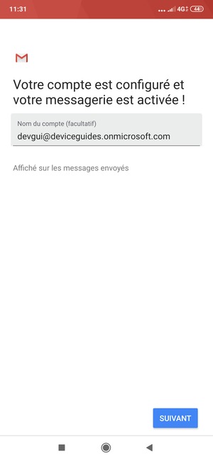 Donnez un nom à votre compte et sélectionnez SUIVANT