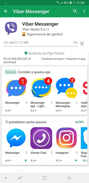 Attendi il completamento del processo di installazione