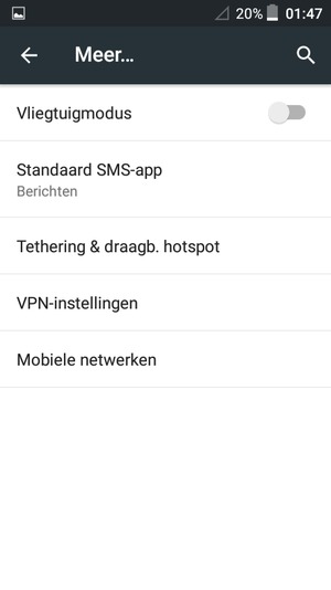 Selecteer Mobiele netwerken