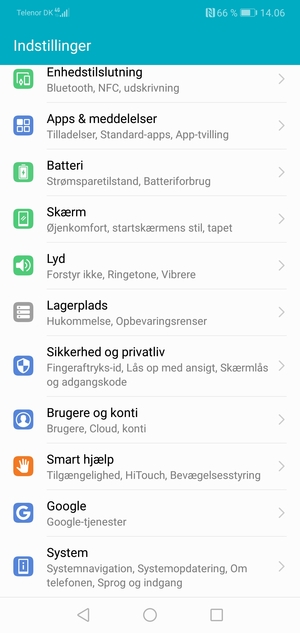 Scroll til og vælg System