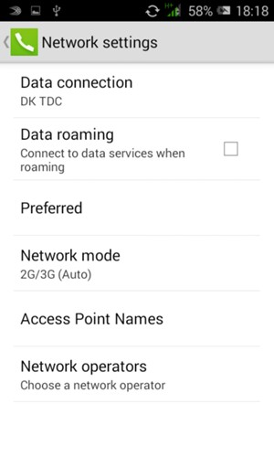 Select Access Point Names