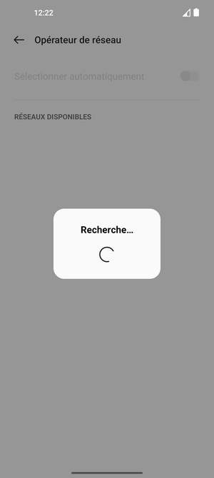 Veuillez attendre la fin de la recherche