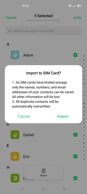 Select Import