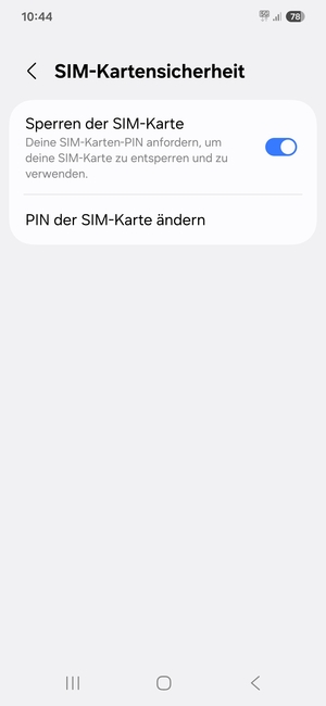 Wählen Sie PIN der SIM-Karte ändern
