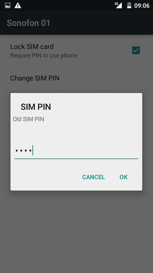 Enter your Old SIM PIN and select OK