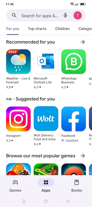 Select the Search bar
