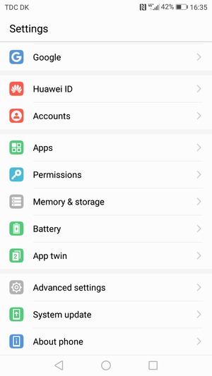 Scroll to and select Accounts