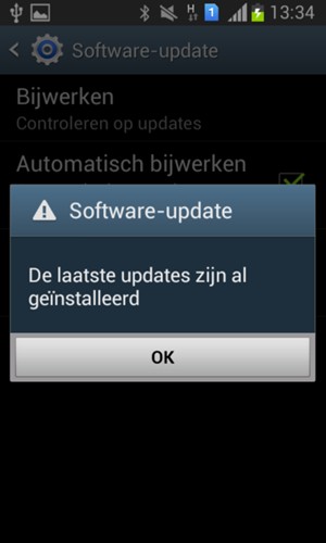 Als uw telefoon up-to-date is, selecteert u OK