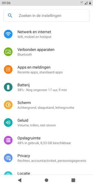Selecteer Netwerk en internet