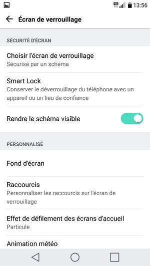 Votre téléphone est maintenant sécurisé par un écran de verrouillage