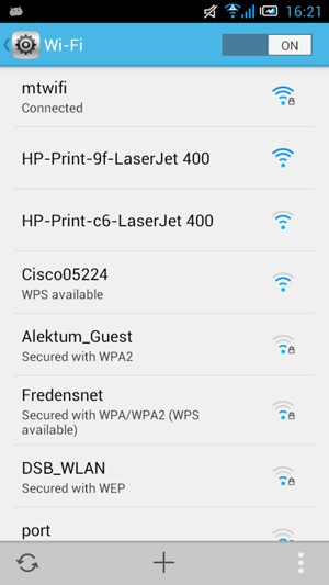 You are now connected to the Wi-Fi network