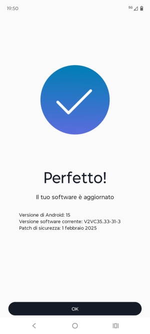 Se il tuo telefono è aggiornato, seleziona OK