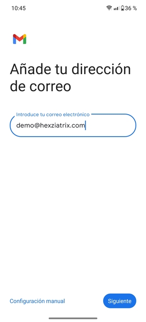 Introduzca su Dirección de correo electrónico y seleccione Siguiente