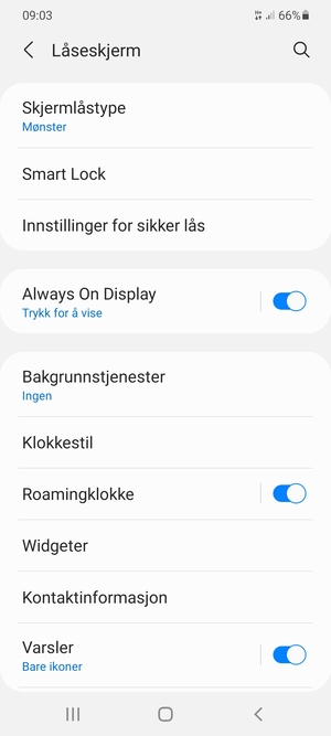 Telefonen din er nå sikret med en skjermlås